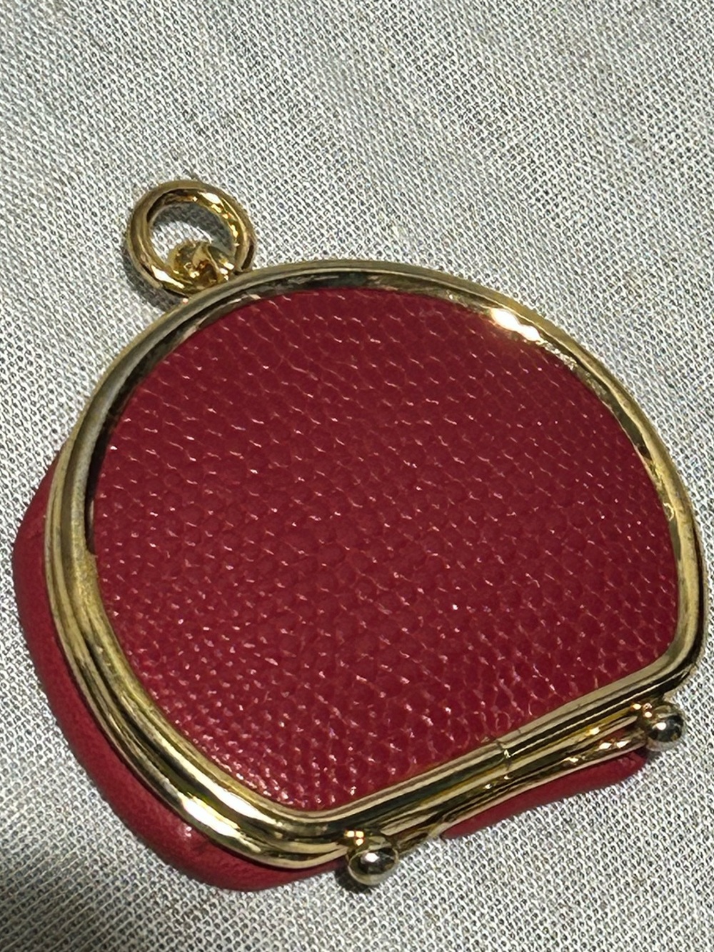 vintage Neiman Marcus red leather coin purse